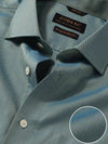 Marzeno Green Solid Full Sleeve Single Cuff Tailored Fit Semi Formal Dark Two Ply Mercerized Cotton Shirt