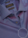 Marzeno Blue Solid Full Sleeve Single Cuff Tailored Fit Semi Formal Dark Two Ply Mercerized Cotton Shirt