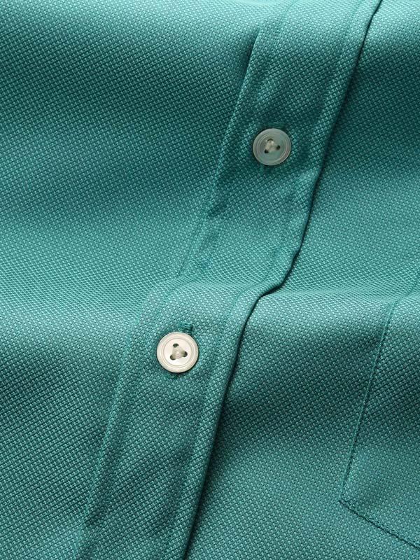 Marzeno Aqua Solid Full Sleeve Single Cuff Classic Fit Semi Formal Dark Two Ply Mercerized Cotton Shirt