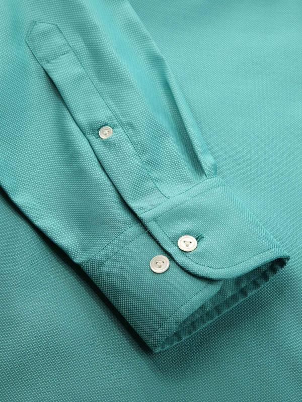 Marzeno Aqua Solid Full Sleeve Single Cuff Classic Fit Semi Formal Dark Two Ply Mercerized Cotton Shirt