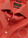 Marzeno Rust Solid Full Sleeve Single Cuff Classic Fit Semi Formal Dark Two Ply Mercerized Cotton Shirt