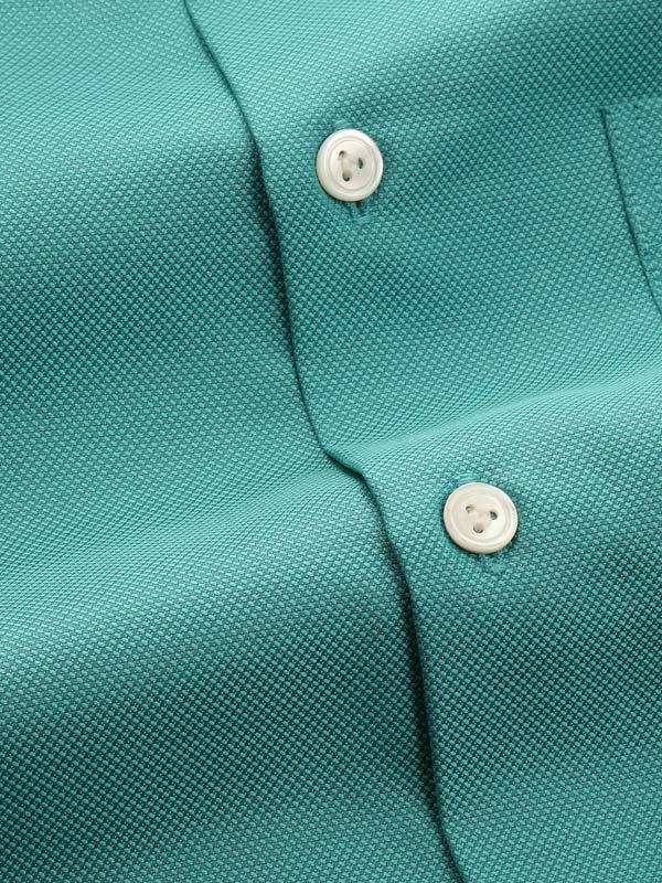 Marzeno Aqua Solid Full Sleeve Single Cuff Tailored Fit Semi Formal Dark Two Ply Mercerized Cotton Shirt