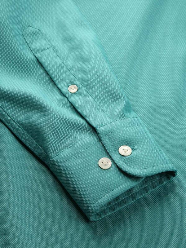 Marzeno Aqua Solid Full Sleeve Single Cuff Tailored Fit Semi Formal Dark Two Ply Mercerized Cotton Shirt