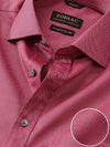 Marzeno Dark Pink Solid Full Sleeve Single Cuff Classic Fit Semi Formal Dark Two Ply Mercerized Cotton Shirt