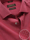 Boscolo Maroon Check Full Sleeve Single Cuff Classic Fit Semi Formal Dark Super Fine Cotton Shirt