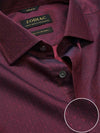Bramante Maroon Solid Single Cuff Tailored Fit Semi Formal Super Fine Cotton Shirt