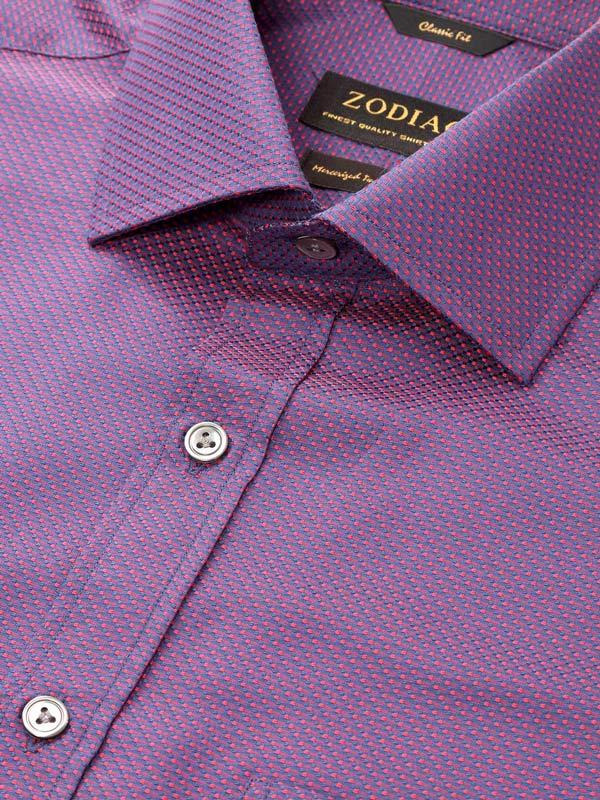 Bruciato Maroon Solid Full Sleeve Single Cuff Classic Fit Semi Formal Dark Two Ply Mercerized Cotton Shirt