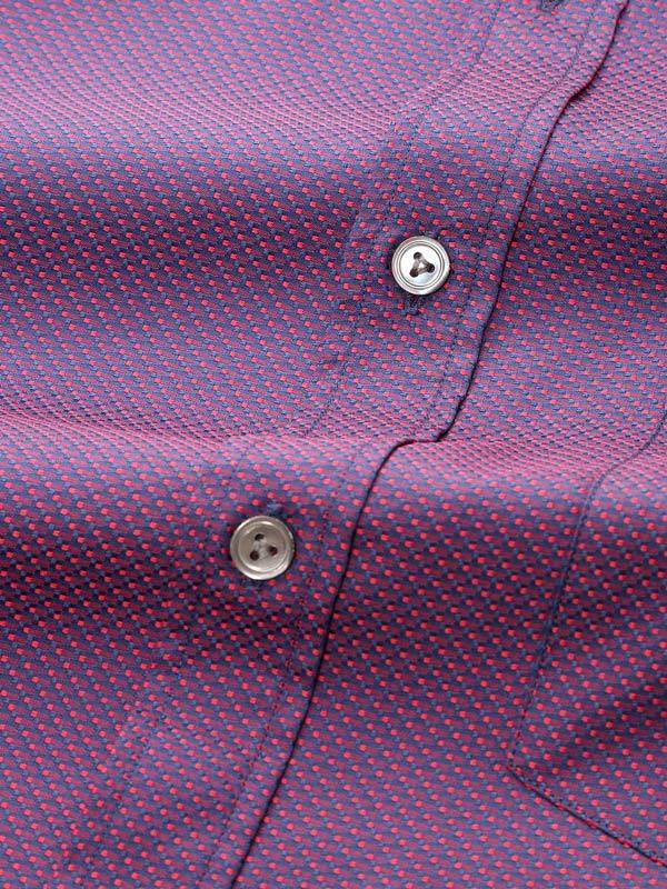 Bruciato Maroon Solid Full Sleeve Single Cuff Classic Fit Semi Formal Dark Two Ply Mercerized Cotton Shirt