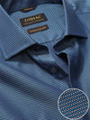 Bruciato Teal Solid Full Sleeve Single Cuff Tailored Fit Semi Formal Dark Two Ply Mercerized Cotton Shirt