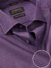 Bruciato Purple Solid Full Sleeve Single Cuff Tailored Fit Semi Formal Dark Two Ply Mercerized Cotton Shirt