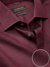 Bruciato Maroon Solid Full Sleeve Single Cuff Classic Fit Semi Formal Dark Two Ply Mercerized Cotton Shirt