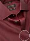 Bruciato Maroon Solid Full Sleeve Single Cuff Classic Fit Semi Formal Dark Two Ply Mercerized Cotton Shirt
