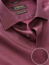 Bruciato Purple Solid Full Sleeve Single Cuff Tailored Fit Semi Formal Dark Two Ply Mercerized Cotton Shirt