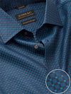 Bruciato Navy Check Full Sleeve Single Cuff Tailored Fit Semi Formal Dark Two Ply Mercerized Cotton Shirt