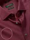 Bruciato Maroon Solid Full Sleeve Classic Fit Semi Formal Dark Two Ply Mercerized Cotton Shirt