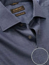 Bruciato Navy Solid Single Cuff Classic Fit Semi Formal Dark Two Ply Mercerized Cotton Shirt