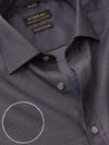 Bruciato Black & White Solid Full Sleeve Single Cuff Classic Fit Semi Formal Dark Two Ply Mercerized Cotton Shirt
