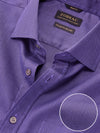 Bruciato Purple Solid Full Sleeve Single Cuff Classic Fit Semi Formal Dark Two Ply Mercerized Cotton Shirt
