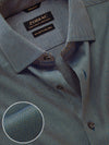 Bruciato Blue Solid Full Sleeve Single Cuff Tailored Fit Semi Formal Dark Two Ply Mercerized Cotton Shirt