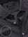 Bruciato Black & White Solid Full Sleeve Single Cuff Tailored Fit Semi Formal Dark Two Ply Mercerized Cotton Without Pocket Shirt
