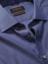 Bruciato Blue Solid Full Sleeve Single Cuff Tailored Fit Semi Formal Dark Two Ply Mercerized Cotton Shirt