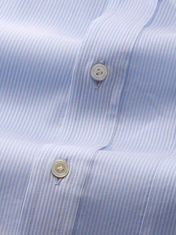 Carletti Sky Striped Full Sleeve Single Cuff Classic Fit Classic Formal Italian 100’s Cotton Shirt