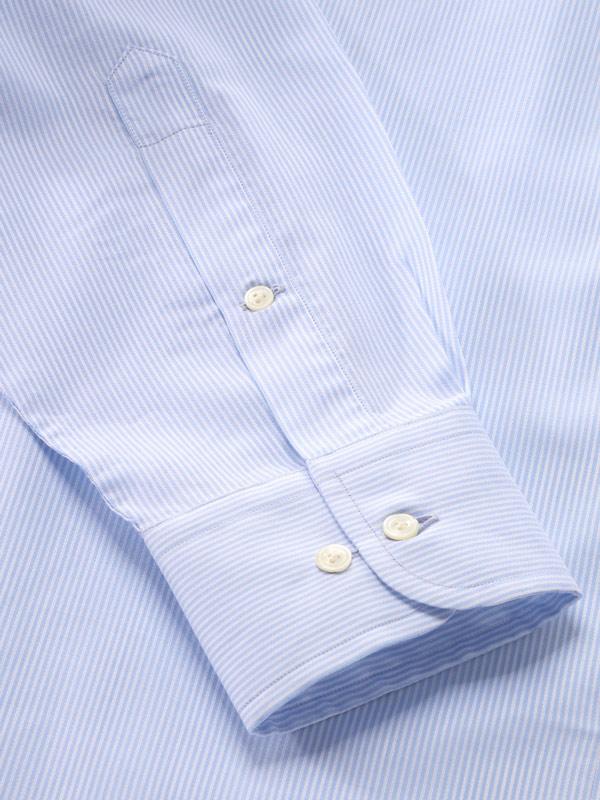 Carletti Sky Striped Full Sleeve Single Cuff Classic Fit Classic Formal Italian 100’s Cotton Shirt