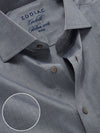 Carletti  Grey Solid Full Sleeve Single Cuff Classic Fit  Semi Formal Dark  Italian 100's Cotton Shirt