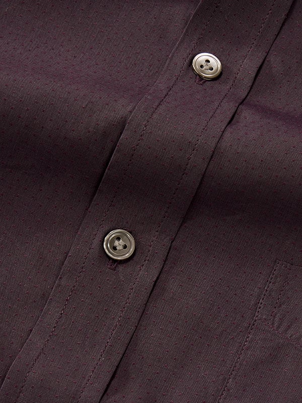 Carletti Purple Solid Full Sleeve Single Cuff Classic Fit  Semi Formal Dark  Italian 100's Cotton Shirt