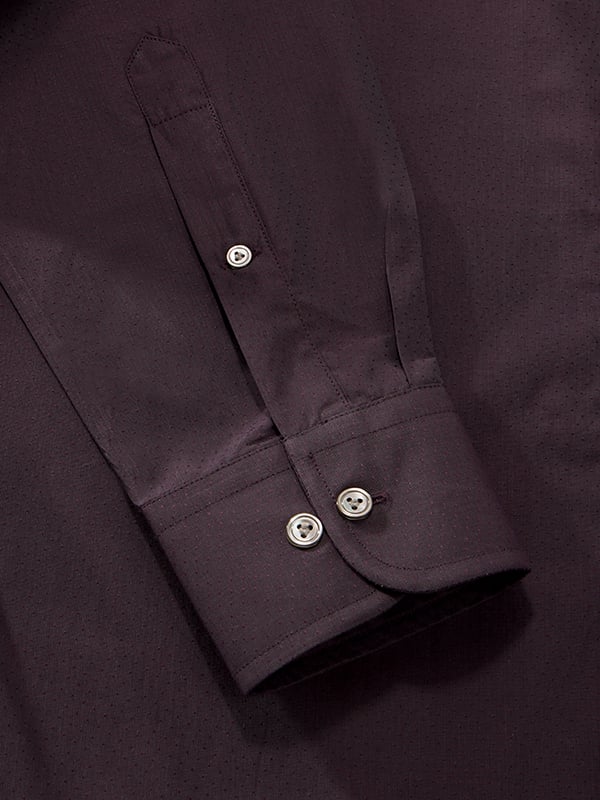 Carletti Purple Solid Full Sleeve Single Cuff Classic Fit  Semi Formal Dark  Italian 100's Cotton Shirt