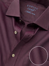 Carletti Aubergine Solid Full Sleeve Single Cuff Classic Fit  Semi Formal Dark  Italian 100’s Cotton Shirt