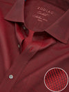 Carletti Maroon Solid Full Sleeve Single Cuff Classic Fit  Semi Formal Dark  Italian 100's Cotton Shirt