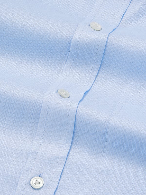 Carletti Sky Solid Full Sleeve Single Cuff Classic Fit Classic Formal Italian 100’s Cotton Shirt