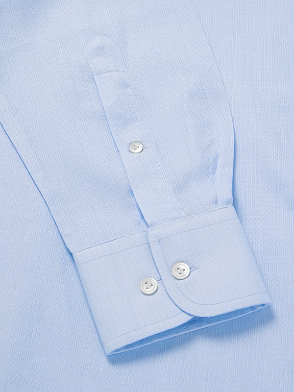 Carletti Sky Solid Full Sleeve Single Cuff Classic Fit Classic Formal Italian 100’s Cotton Shirt