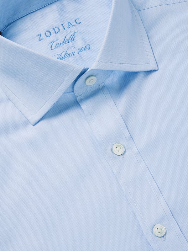 Carletti Sky Solid Full Sleeve Single Cuff Classic Fit Classic Formal Italian 100’s Cotton Shirt