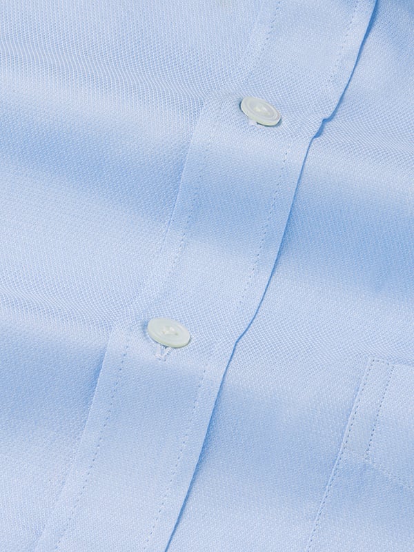 Carletti Sky Solid Full Sleeve Single Cuff Classic Fit Classic Formal Italian 100’s Cotton Shirt