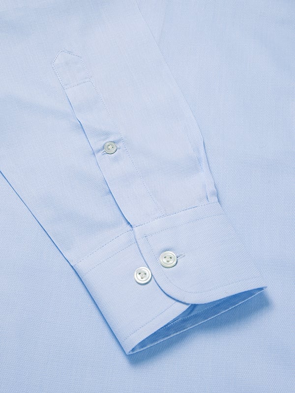 Carletti Sky Solid Full Sleeve Single Cuff Classic Fit Classic Formal Italian 100’s Cotton Shirt