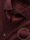 Carletti Burgundy Solid Full Sleeve Single Cuff Classic Fit Semi Formal Dark Italian 100's Cotton Shirt