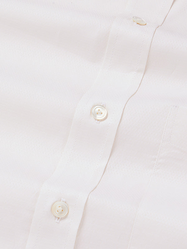 Carletti Cream Solid Full Sleeve Single Cuff Classic Fit Classic Formal Italian 100’s Cotton Shirt