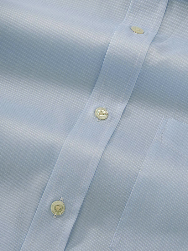 Carletti Sky Solid Full Sleeve Single Cuff Classic Fit Classic Formal Italian 100’s Cotton Shirt