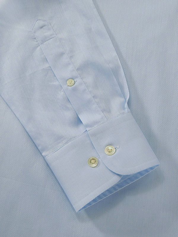 Carletti Sky Solid Full Sleeve Single Cuff Classic Fit Classic Formal Italian 100’s Cotton Shirt
