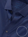 Carletti Navy Solid Full Sleeve Single Cuff Classic Fit Semi Formal Dark Italian 100’s Cotton Shirt