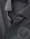 Carletti Dark Grey Solid Full Sleeve Single Cuff Classic Fit Semi Formal Dark Italian 100’s Cotton Shirt