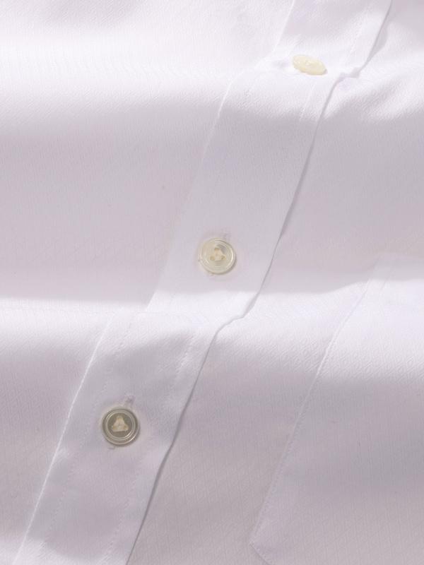 Carletti White Solid Full Sleeve Single Cuff Classic Fit Classic Formal Italian 100’s Cotton Shirt