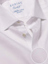 Carletti White Solid Full Sleeve Single Cuff Tailored Fit Classic Formal Italian 100’s Cotton Shirt