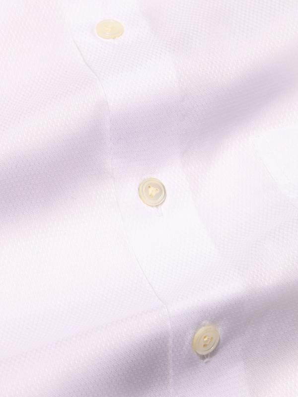 Carletti White Solid Full Sleeve Single Cuff Tailored Fit Classic Formal Italian 100’s Cotton Shirt