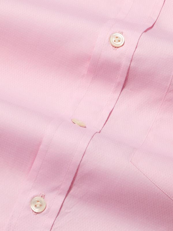 Carletti Pink Solid Full Sleeve Single Cuff Classic Fit Classic Formal Italian 100’s Cotton Shirt