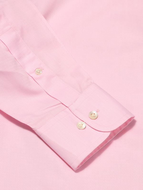 Carletti Pink Solid Full Sleeve Single Cuff Classic Fit Classic Formal Italian 100’s Cotton Shirt