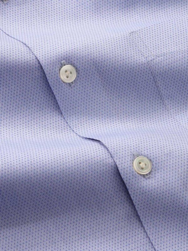 Carletti Sky Solid Full Sleeve Single Cuff Classic Fit Classic Formal Italian 100’s Cotton Shirt