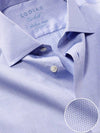 Carletti Blue Solid Full Sleeve Single Cuff Tailored Fit Classic Formal Italian 100’s Cotton Shirt